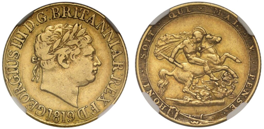1819 George III Full Gold Sovereign Coin