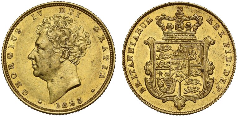 1825 George IV Double Gold Sovereign Coin