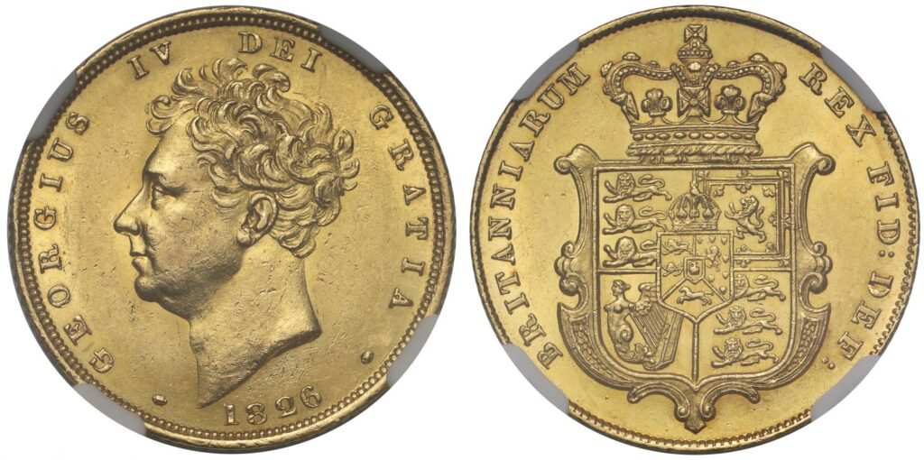 1826 George IV Full Gold Sovereign Coin