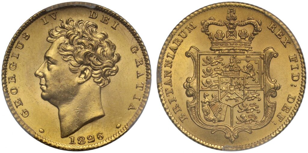 1826 George IV Half Gold Sovereign Coin