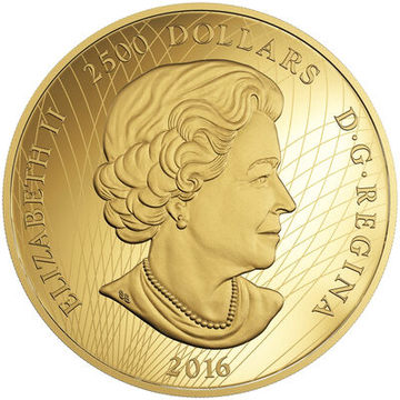 2016 2500 Dollars – Elizabeth II (Maple Leaf Forever)
