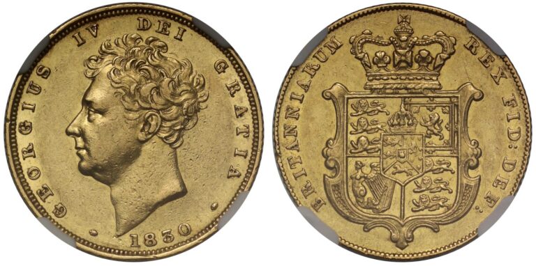 1830 George IV Full Gold Sovereign Coin