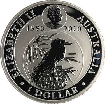 1 Dollar – Elizabeth II (6th Portrait – Kookaburra – 30th Anniversary)