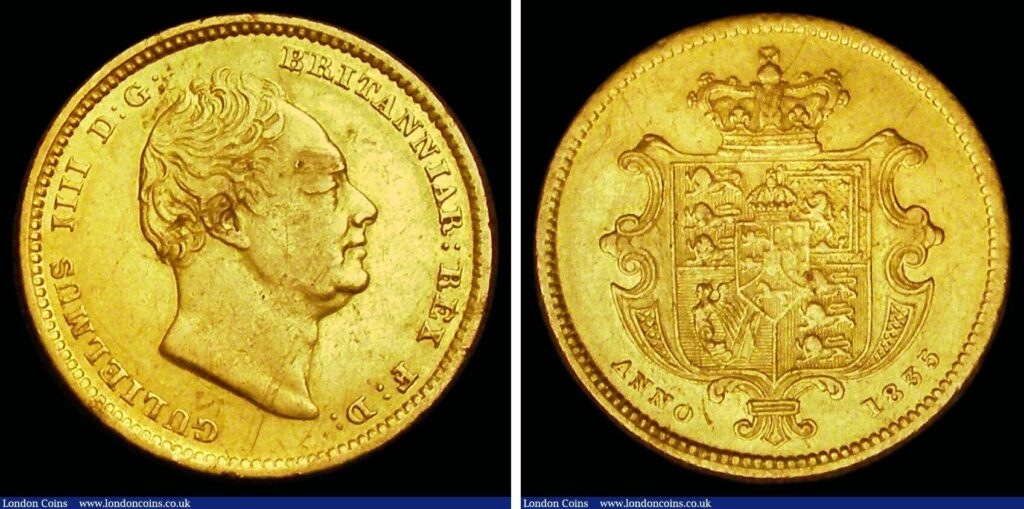 1835 William IV Half Gold Sovereign Coin