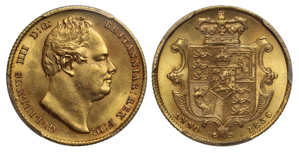 1836 William IV Full Gold Sovereign Coin