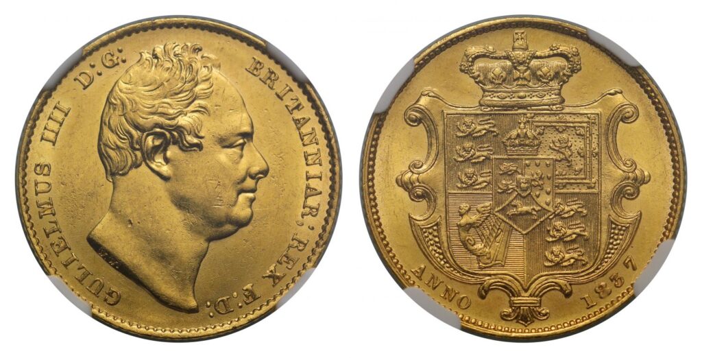 1837 William IV Half Gold Sovereign Coin