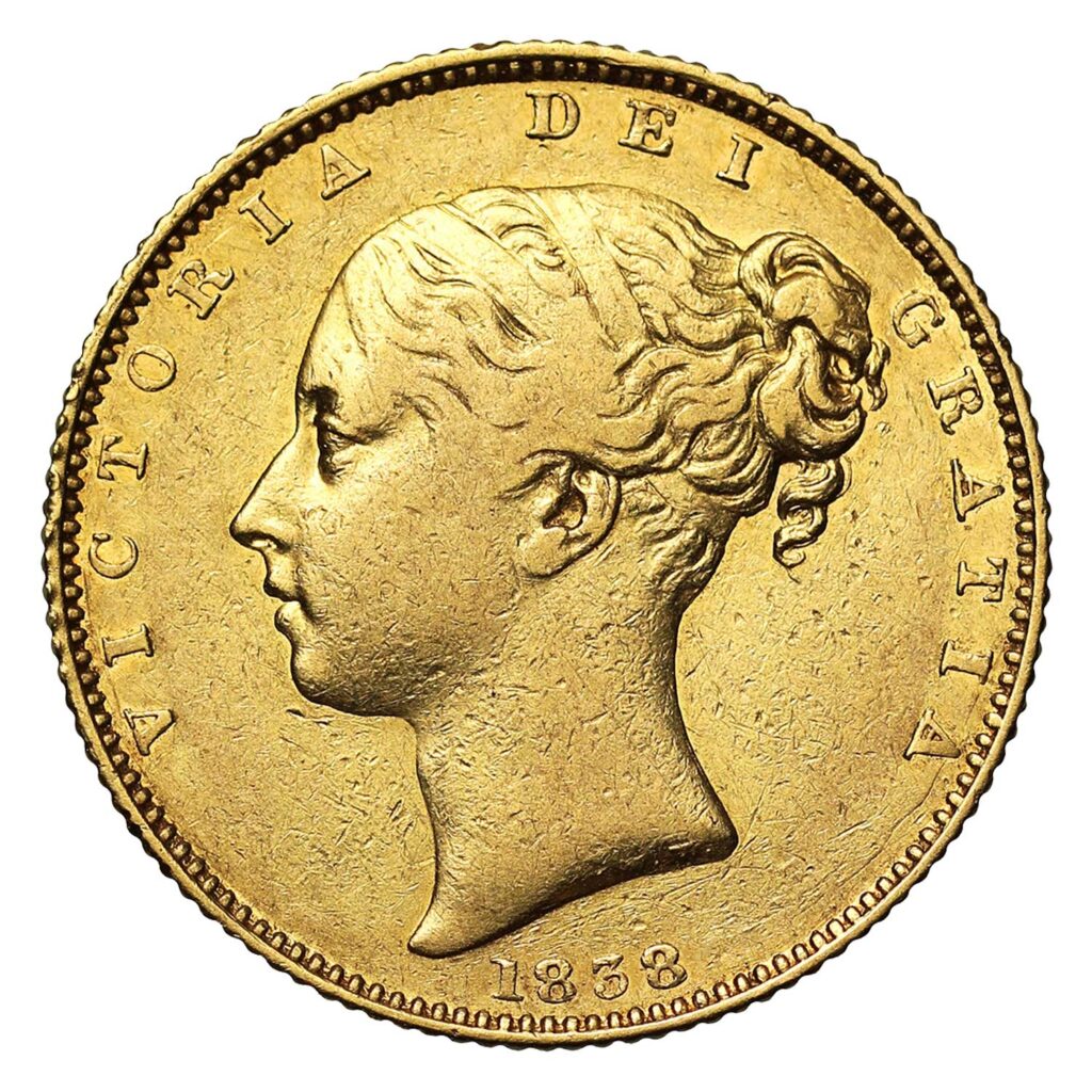 1838 Victoria Full Gold Sovereign Coin