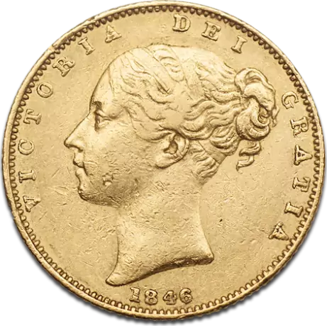 1846 Victoria Full Gold Sovereign Coin