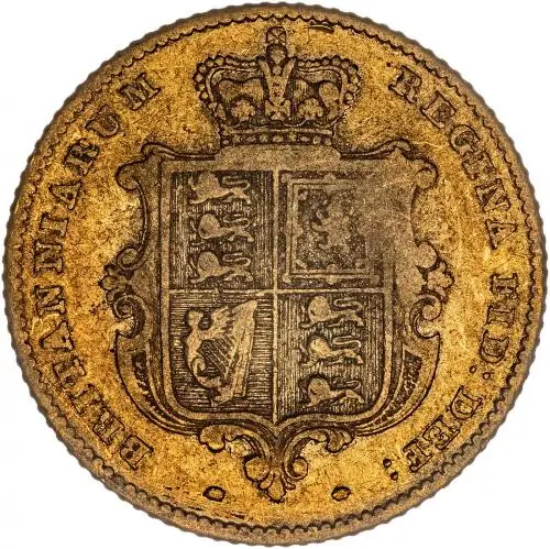 1848 Victoria Half Gold Sovereign Coin