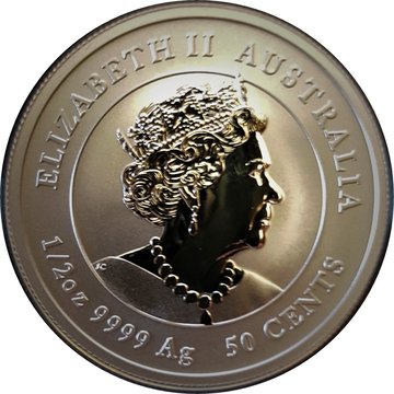 50 Cents – Elizabeth II (6th Portrait – Year of the Mouse; Gilded)