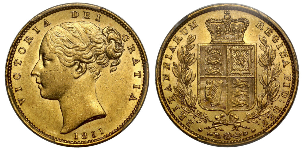 1851 Victoria Full Gold Sovereign Coin