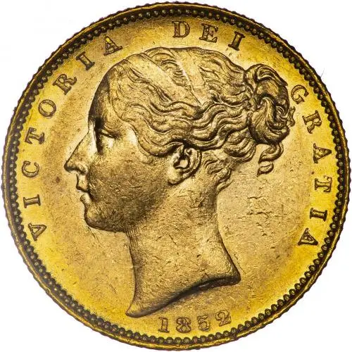 1852 Victoria Full Gold Sovereign Coin