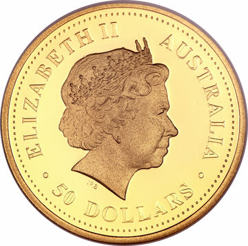 2010 50 Dollars – Elizabeth II (4th Portrait – Kangaroo – Gold Bullion Coin)