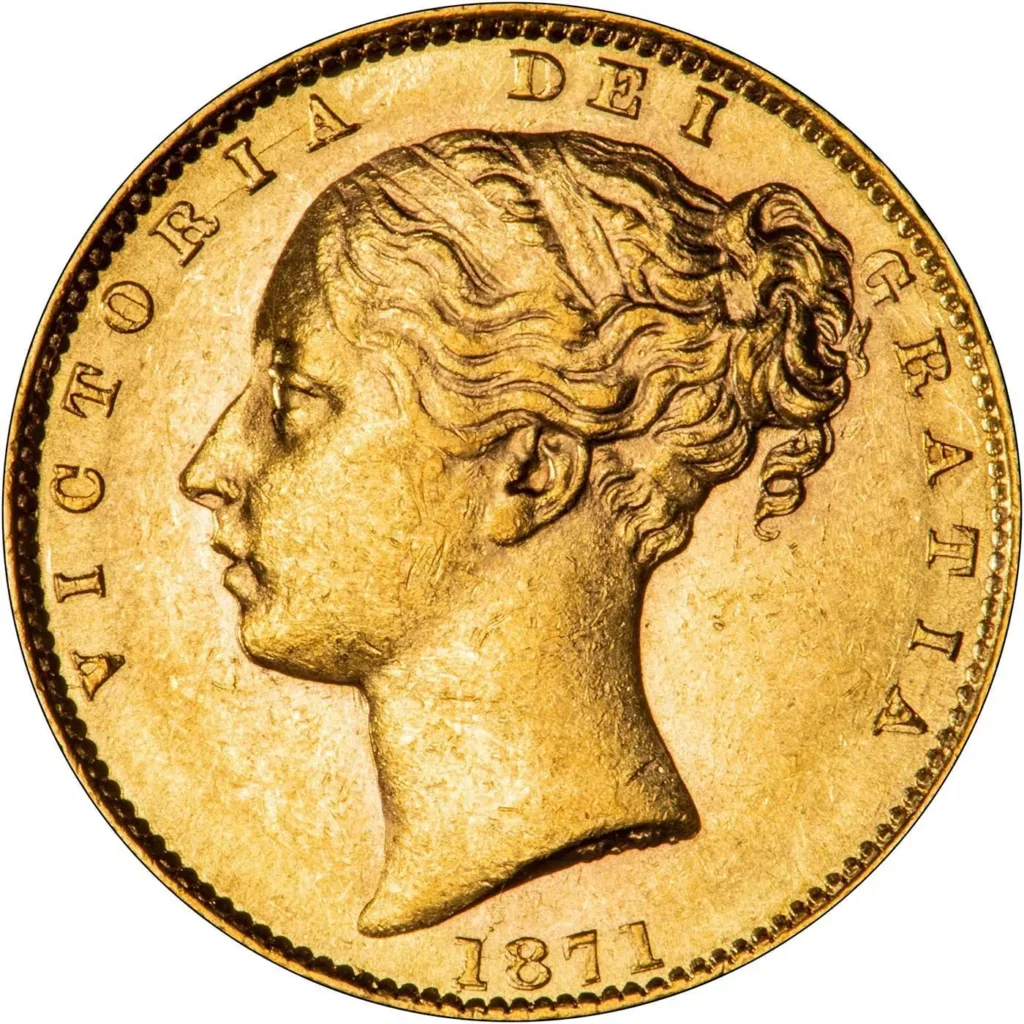 1871 Victoria Full Gold Sovereign Coin