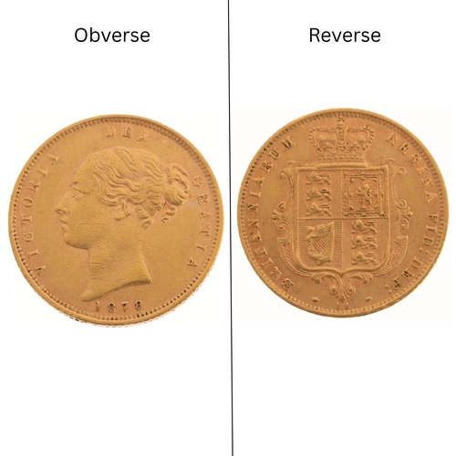 1878 Victoria Half Gold Sovereign Coin