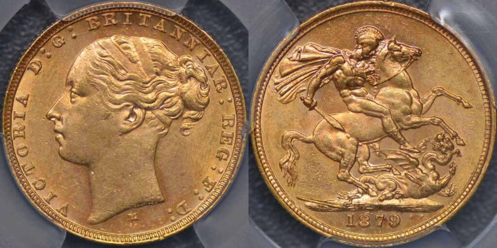 1879 Victoria Full Gold Sovereign Coin
