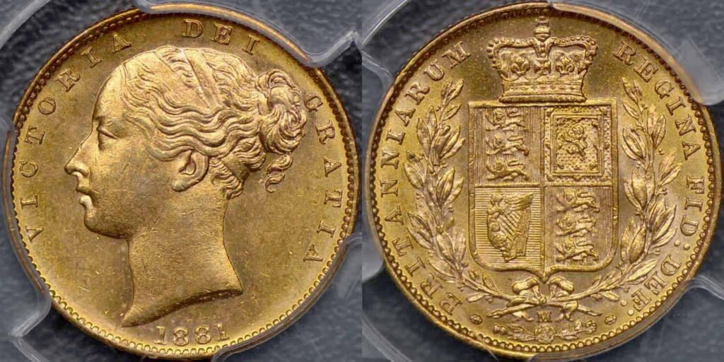 1881 Victoria Full Gold Sovereign Coin
