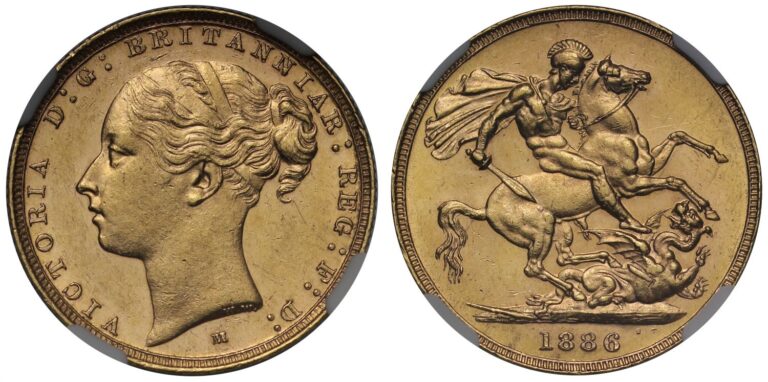 1886 Victoria Full Gold Sovereign Coin
