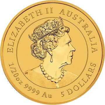 2020 5 Dollars – Elizabeth II (6th Portrait – Year of the Mouse – Gold Bullion Coin)