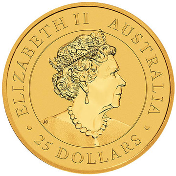2019 25 Dollars – Elizabeth II (6th Portrait – Kangaroo – Gold Bullion Coin)