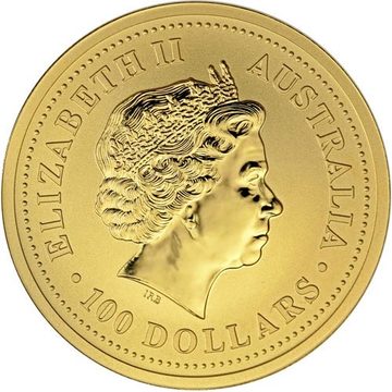 2002 100 Dollars – Elizabeth II (4th Portrait – Year of the Horse – Gold Bullion Coin)
