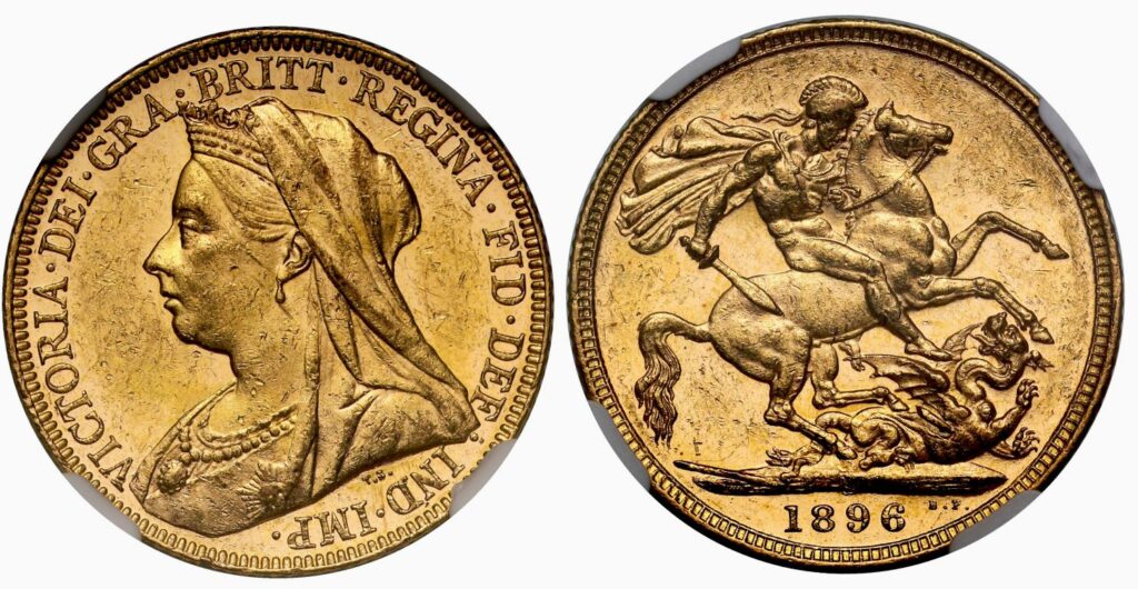 1896 Victoria Full Gold Sovereign Coin