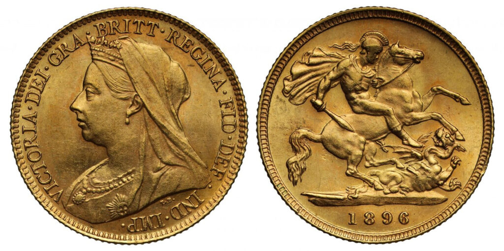 1896 Victoria Half Gold Sovereign Coin