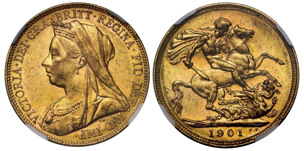 1901 Victoria Full Gold Sovereign Coin