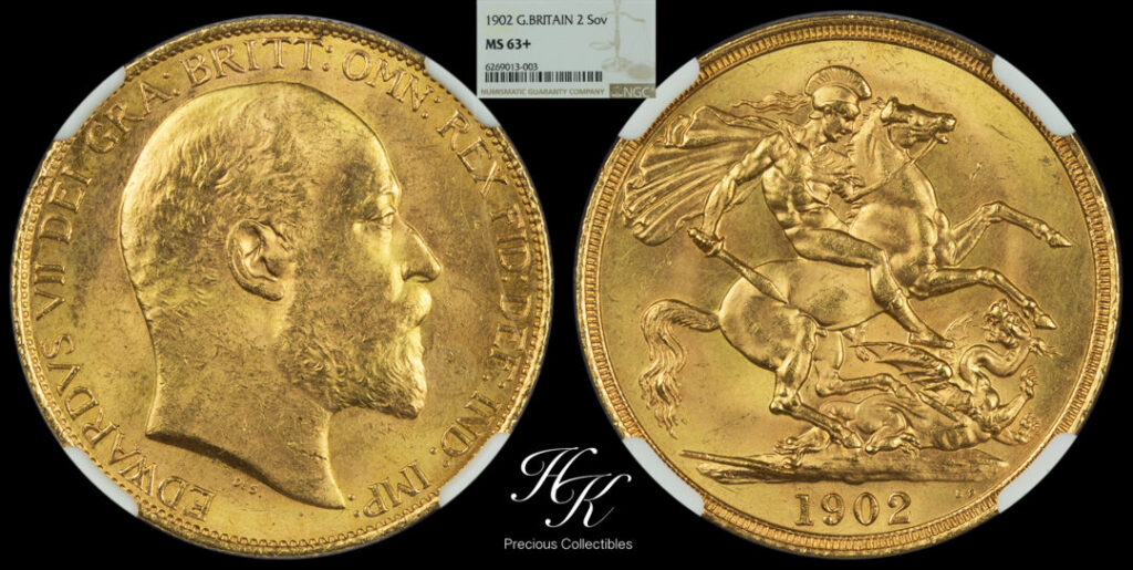 1902 Edward VII Double Gold Sovereign Coin