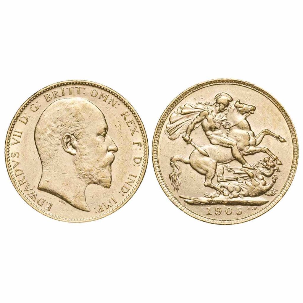 1905 Edward VII Half Gold Sovereign Coin