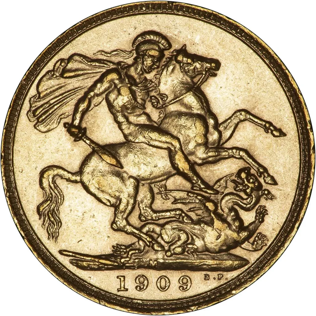 1909 Edward VII Full Gold Sovereign Coin