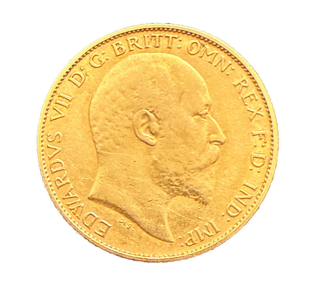1909 Edward VII Half Gold Sovereign Coin