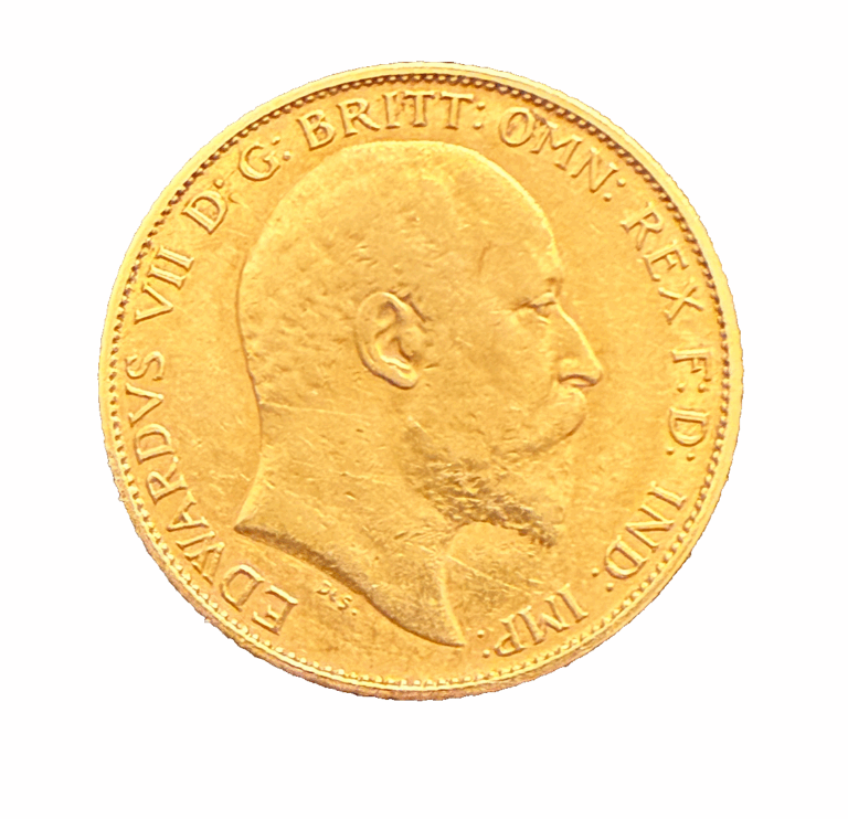 1909 Edward VII Half Gold Sovereign Coin