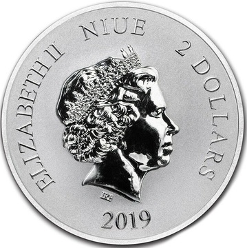 2019 2 Dollars – Elizabeth II (Green Dragon)