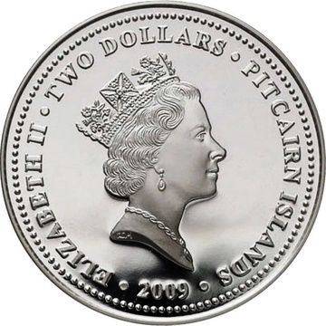 2009 2 Dollars – Elizabeth II (Captain William Bligh)