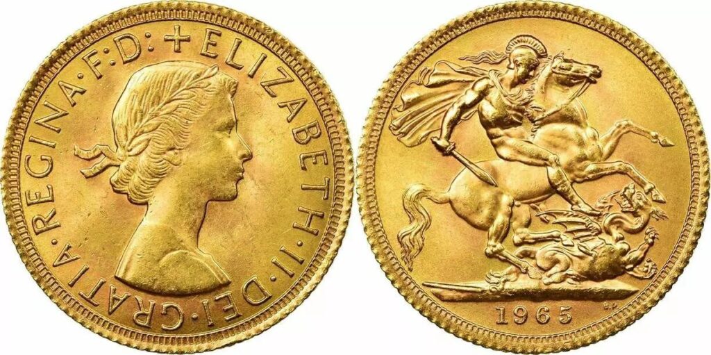 1965 Elizabeth II Full Gold Sovereign Coin
