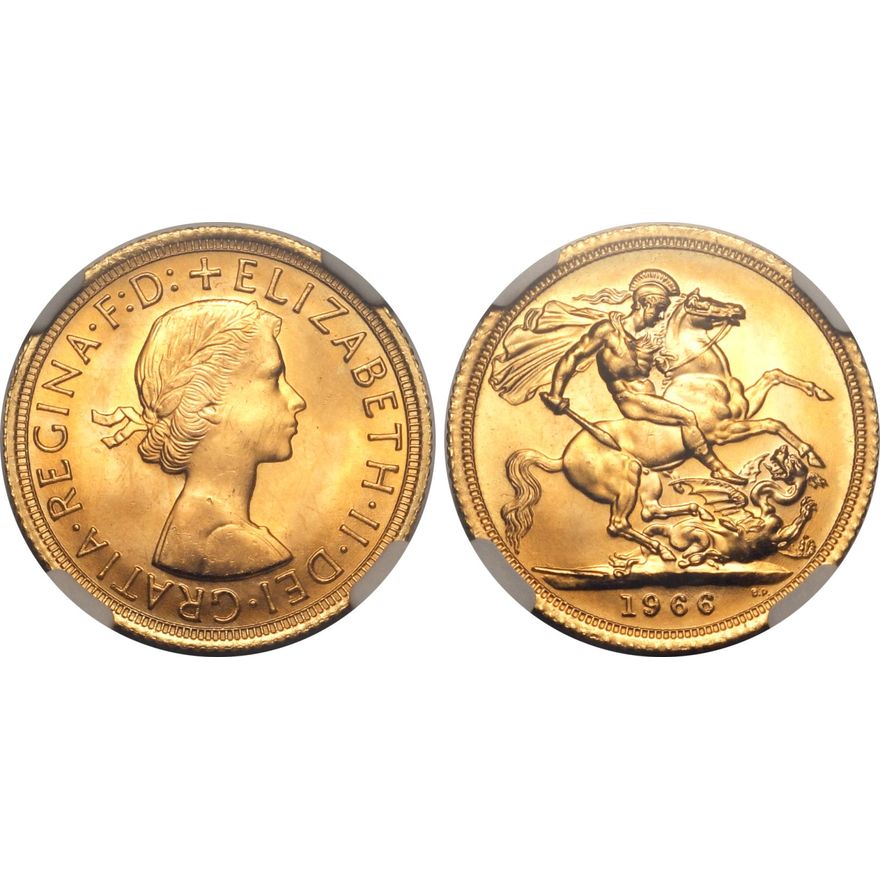 1966 Elizabeth II Full Gold Sovereign Coin