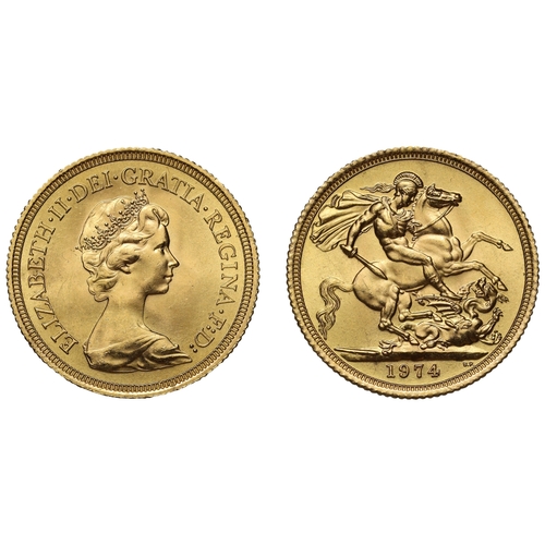 1974 Elizabeth II Full Gold Sovereign Coin