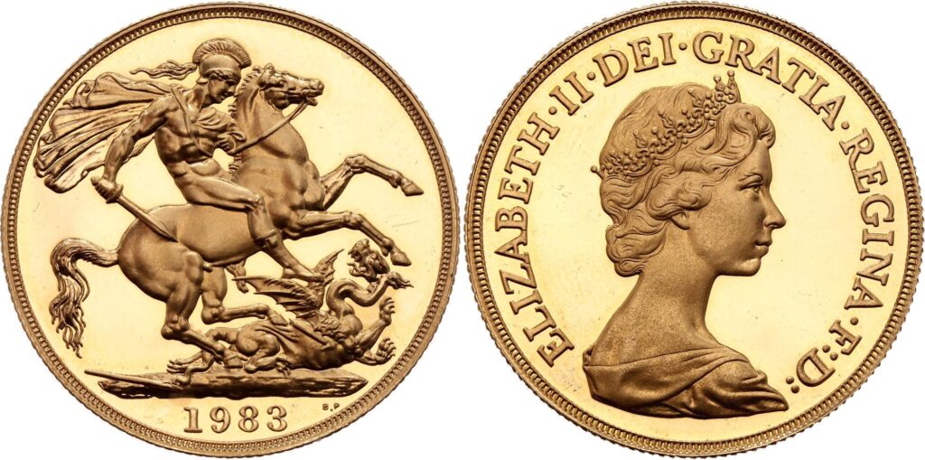 1983 Elizabeth II Double Gold Sovereign Coin