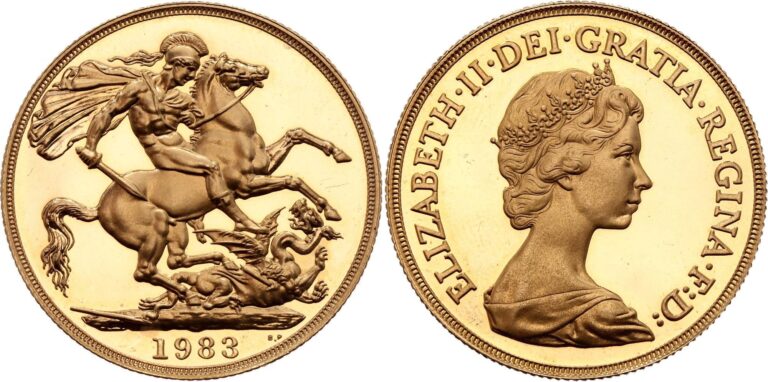 1983 Elizabeth II Double Gold Sovereign Coin