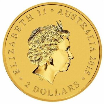 2015 2 Dollars – Elizabeth II (4th Portrait – Mini Roo – Gold Bullion Coin)