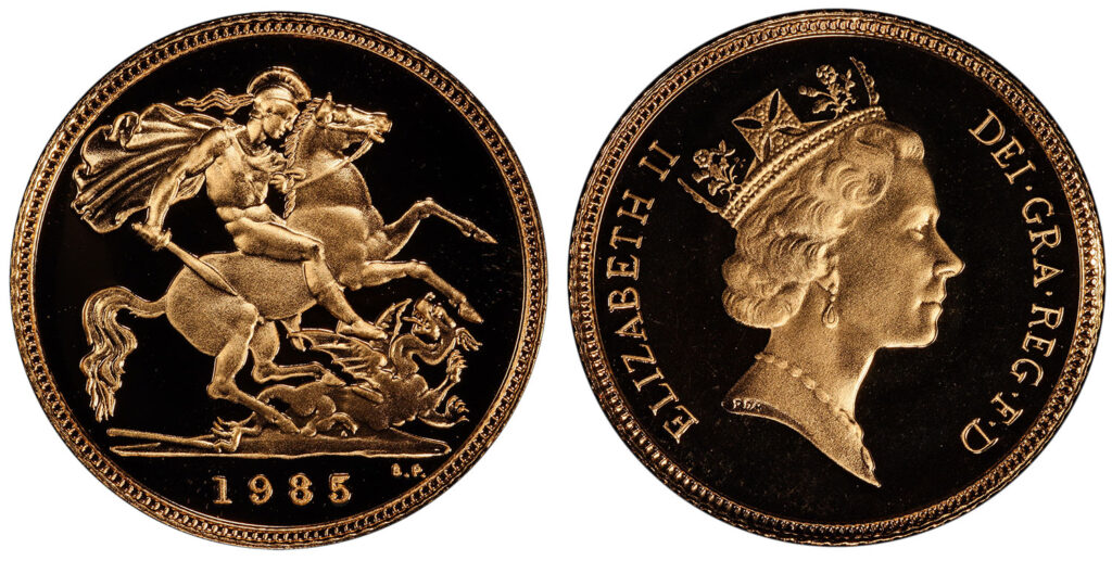 1985 Elizabeth II Half Gold Sovereign Coin