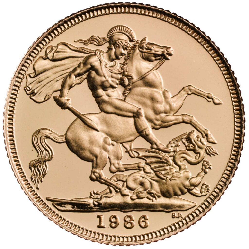 1986 Elizabeth II Full Gold Sovereign Coin