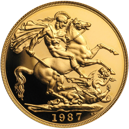 1987 Elizabeth II Double Gold Sovereign Coin