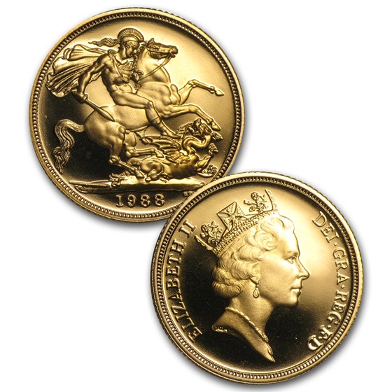 1988 Elizabeth II Full Gold Sovereign Coin