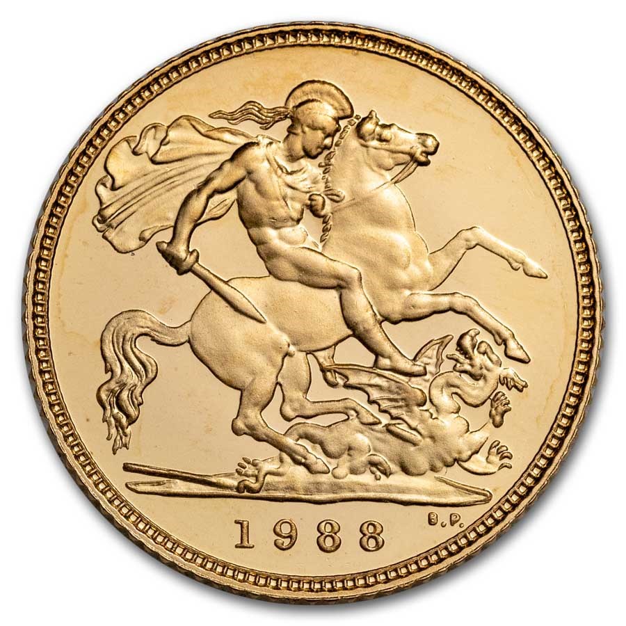 1988 Elizabeth II Half Gold Sovereign Coin