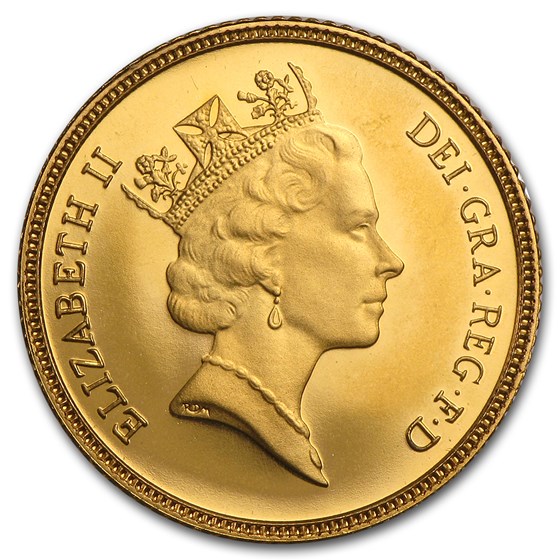 1989 Elizabeth II Half Gold Sovereign Coin