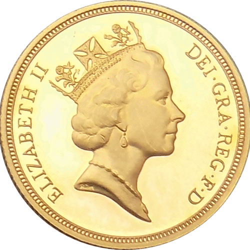 1991 Elizabeth II Half Gold Sovereign Coin