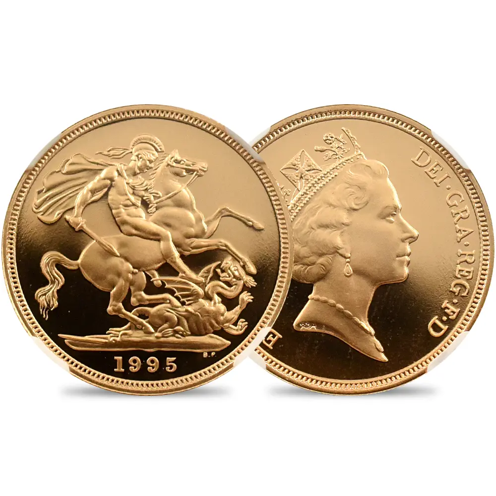 1995 Elizabeth II Five Gold Sovereign Coin