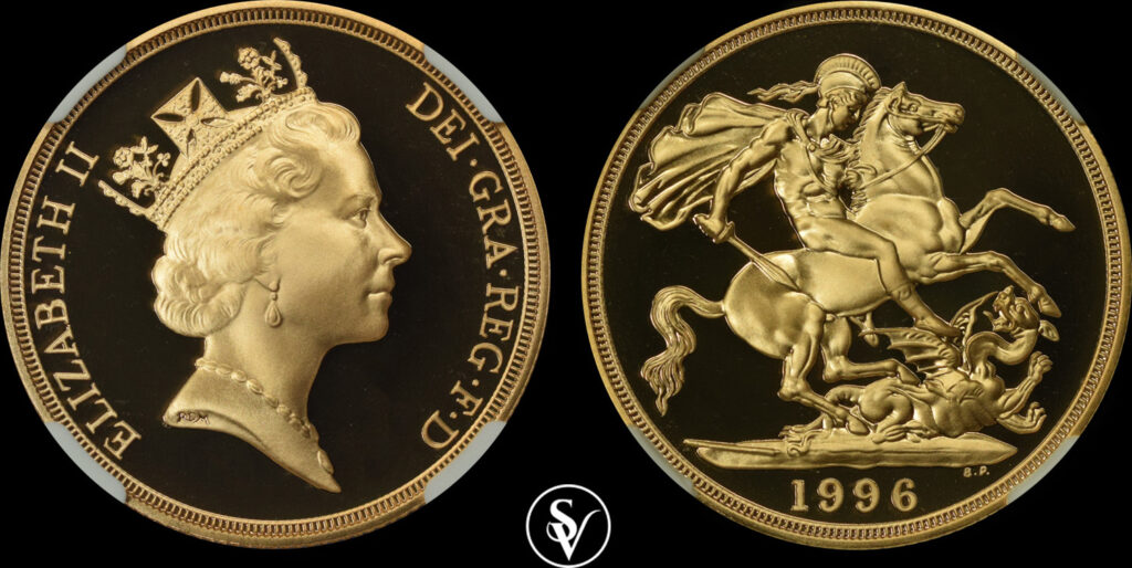 1996 Elizabeth II Double Gold Sovereign Coin